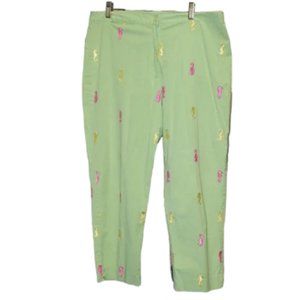 Lilly Pulitzer Seahorse Capri Pants Size 12